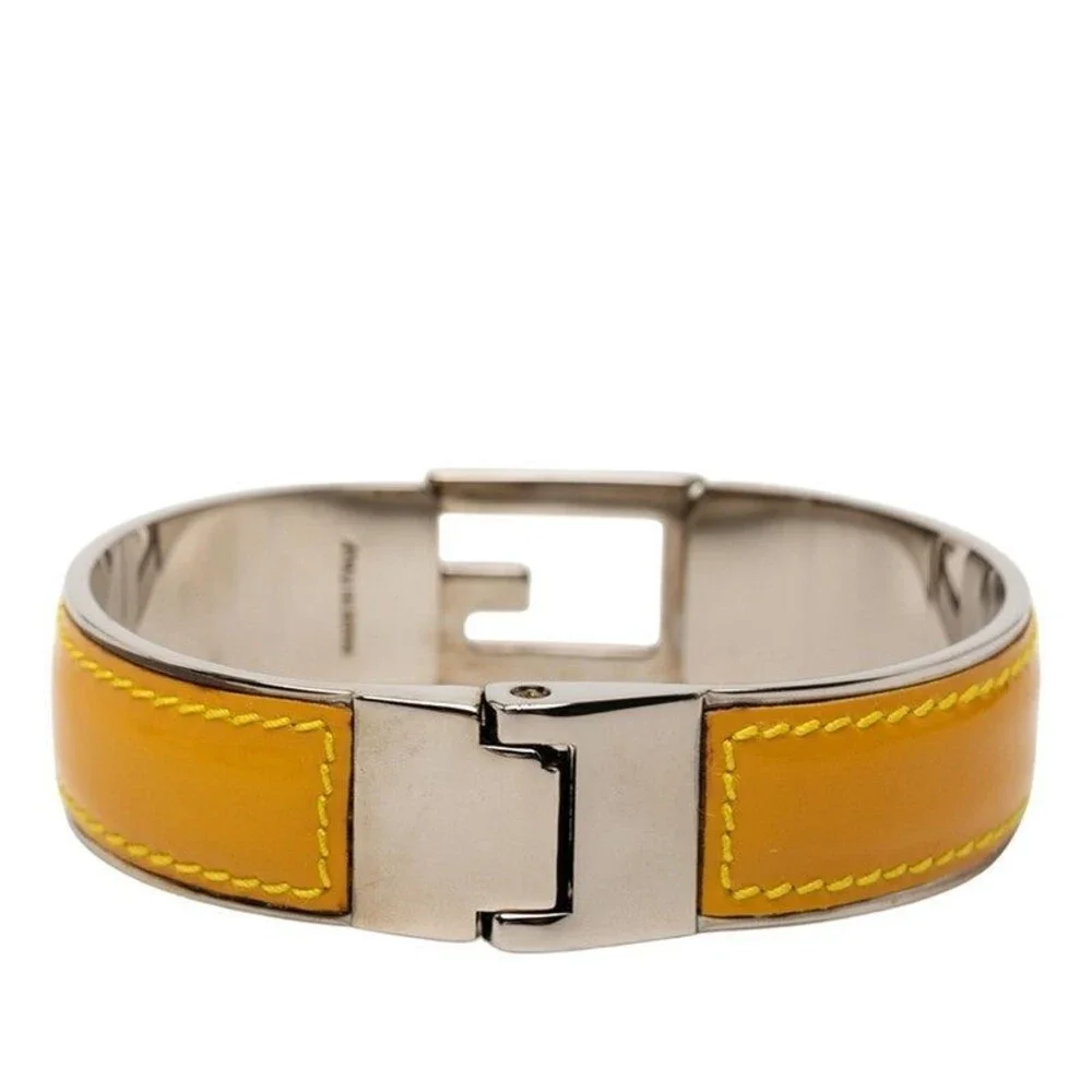 Gucci G Logo Bangle Silver Yellow